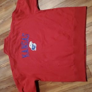 KU Jayhawks XL Red Zip Up Jacket ESPN